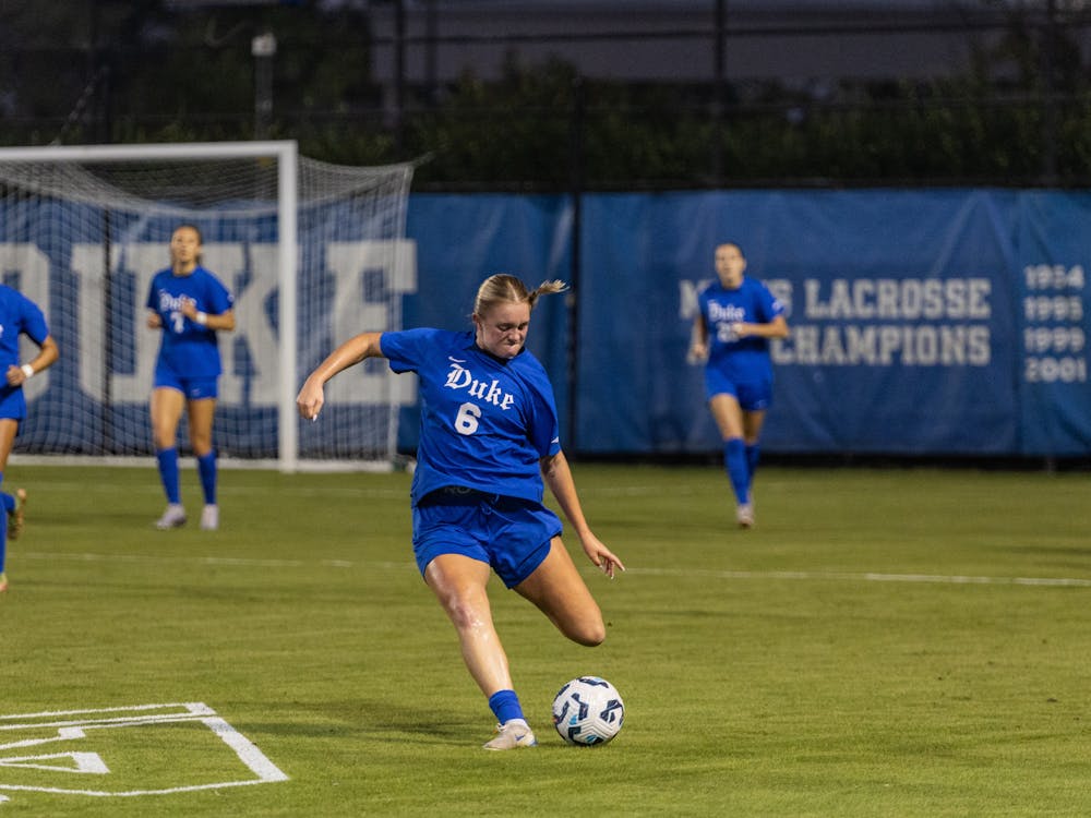 Sophomore Mia Oliaro scored the second of Duke's three goals against Virginia.