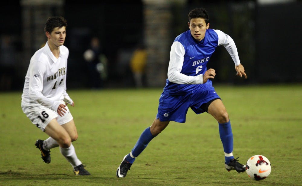 Midfielder Sean Davis got Duke on the board as the Blue Devils scored three first-half goals and knocked off Pittsburgh.