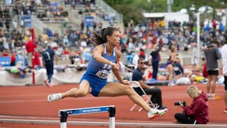 Graduate student Lauren Hoffman starred for the Blue Devil women in a wildly successful spring on the track.