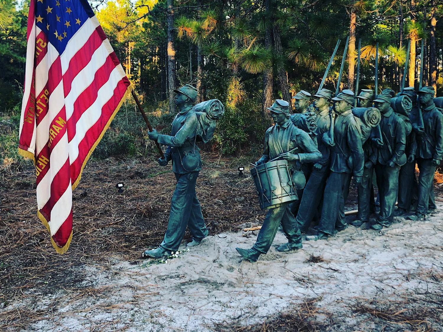 Stephen L. Hayes' new sculpture "Boundless" honors soldiers from the United States Colored Troops.