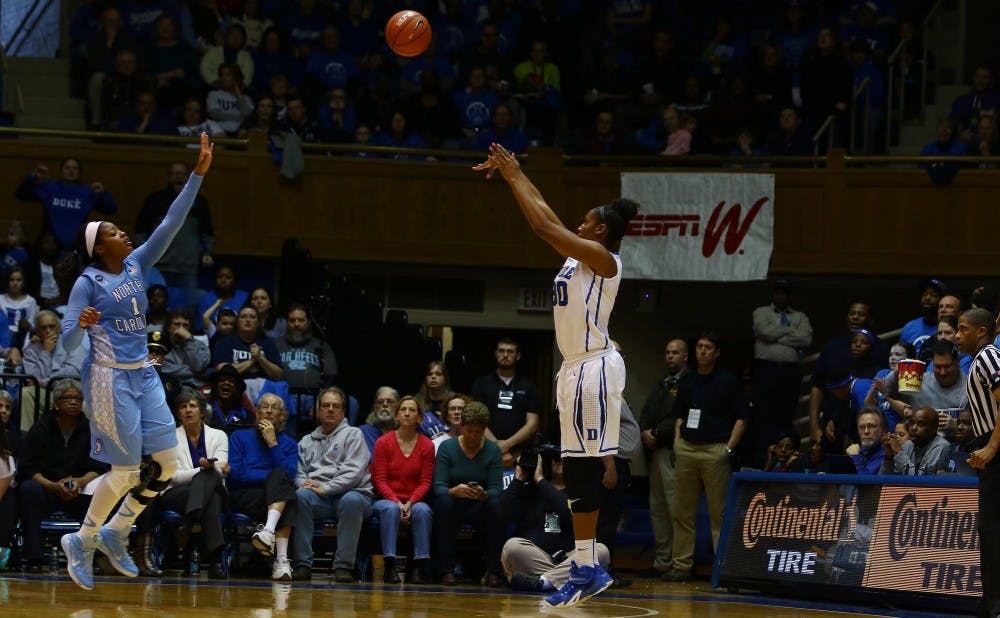 The Blue Devils' got a boost from resilient post player Amber Henson on their way to Sunday's upset of North Carolina.