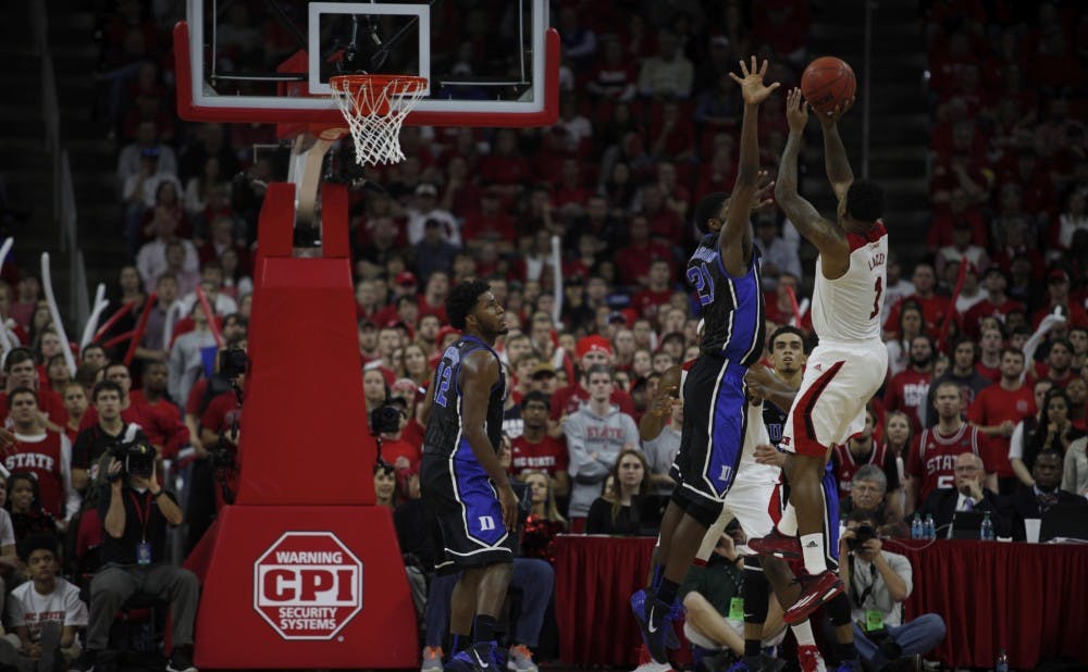 Trevor Lacey scored a team-high 21 points to power N.C. State past No. 2 Duke.