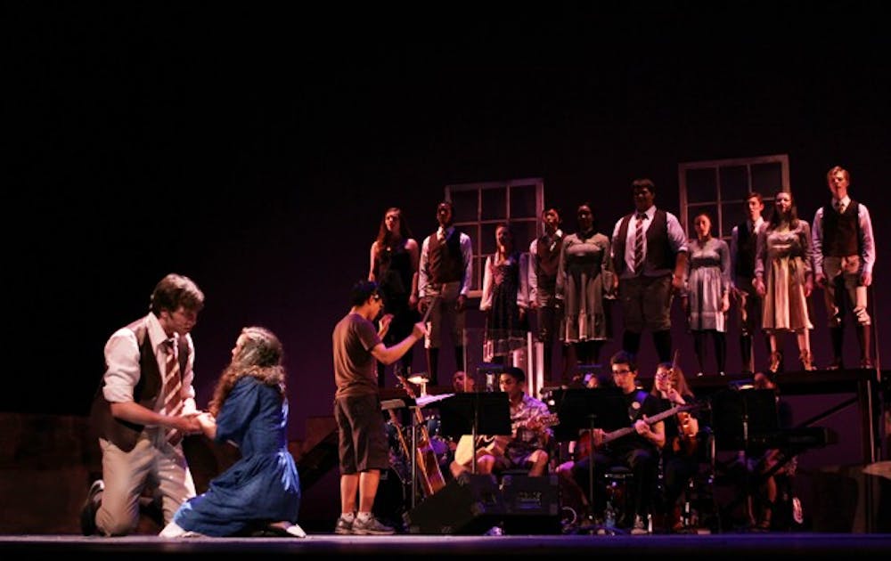 Students perform in “Spring Awakening,” a rock musical presented by Hoof ‘n’ Horn. The show opens tonight.