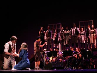 Students perform in “Spring Awakening,” a rock musical presented by Hoof ‘n’ Horn. The show opens tonight.