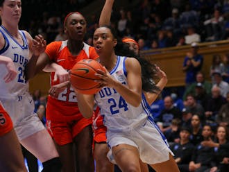 Sophomore guard Reigan Richardson in Duke's win against Syracuse.