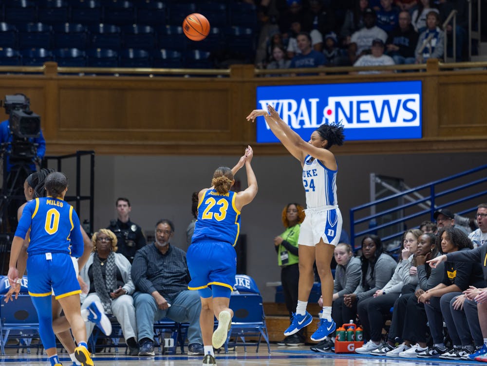 Senior Reigan Richardson scored her 1,000th career point against Pittsburgh. 