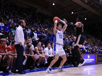 Joey Baker scored 11 points, all during the second half, to help Duke beat Campbell. 