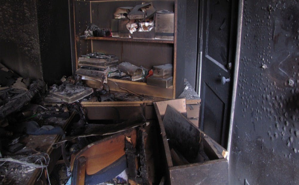 University insurance does not cover damaged personal property. Many students were surprised by this fact following the Brown Dormitory fire.