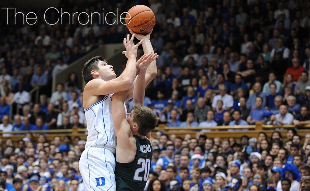 Allen led the Blue Devils to a 78-69 win against Michigan State Tuesday and made five 3-pointers.