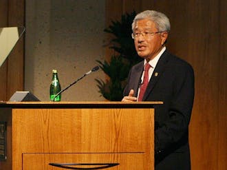 Dr. Victor Dzau, chancellor for health affairs and president and CEO of the Duke University Health System spoke on the state of Duke Medicine Monday.
