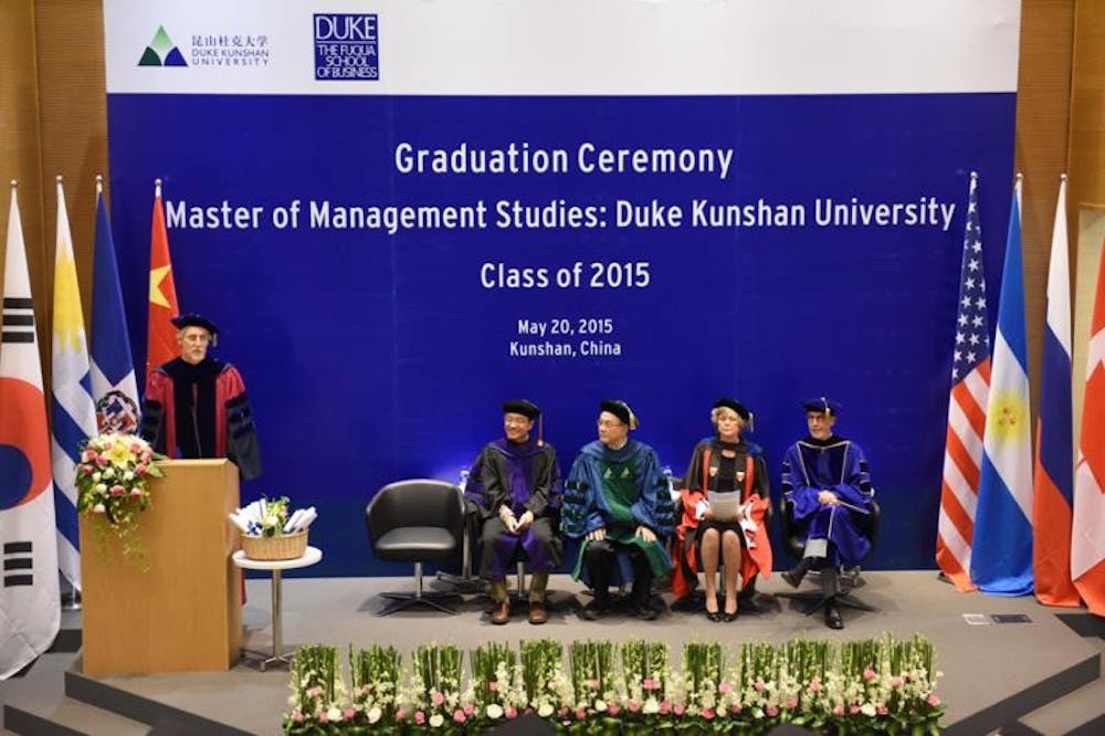 After officially opening in the Fall, Duke Kunshan University capped off an eventful year by celebrating its first graduating class. | Photo courtesy of Duke Kunshan University
