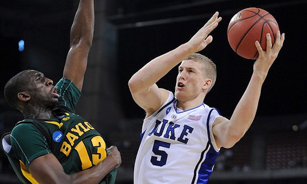 Freshman Mason Plumlee’s wrist injury early in the year set back his progress, but his dunking ability still sets him apart from Duke’s other bigs.