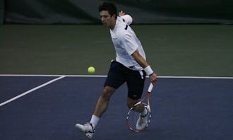 Freshman Henrique Cunha recovered after falling behind in the second set for a win at VCU Sunday.