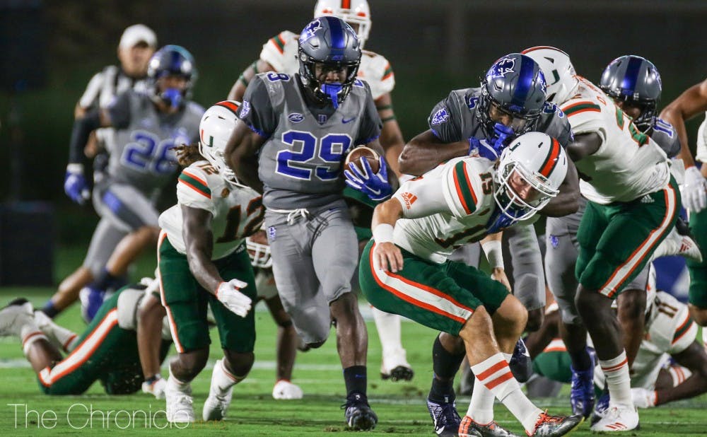 <p>Shaun Wilson has stepped up for the Blue Devils this year, but the rest of the offense has lagged behind in recent weeks.</p>