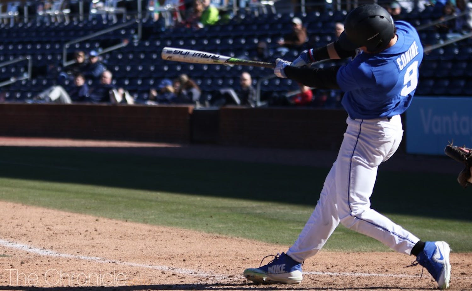 Griffin Conine blasted three home runs in the Blue Devils' doubleheader sweep Monday.