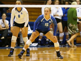 Junior libero Sasha Karelov will look to help Duke weather an offensive onslaught from Pittsburgh and Virginia Tech this weekend.