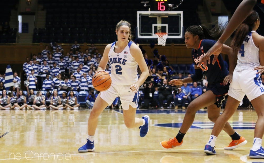 Haley Gorecki scored nine points during a 16-2 run that broke the game open in the third quarter and finished as Duke's leading scorer.