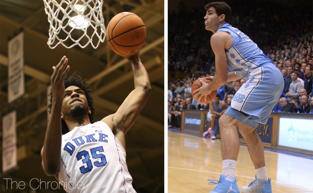ACC Player of the Year frontrunners Marvin Bagley III and Luke Maye will face off Thursday.