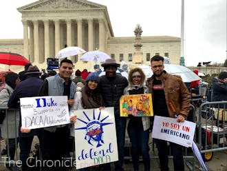 Duke students went to Washington, D.C., in November 2019 to join a rally in support of DACA. 