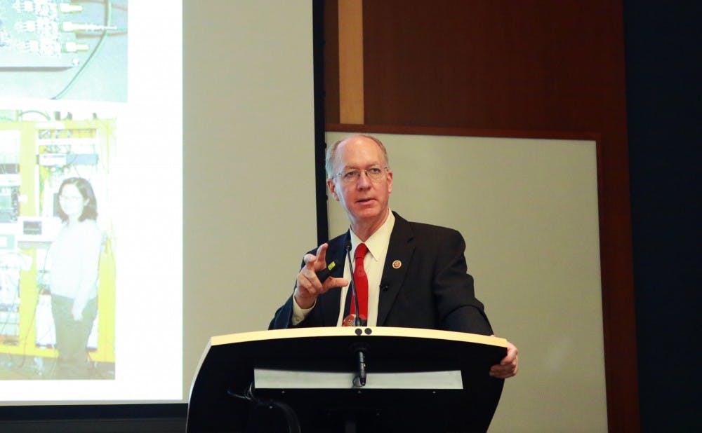 <p>U.S. Rep. Bill Foster has applied science to politics and business&mdash;he spoke about his experiences to members of the Duke community Thursday.</p>