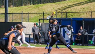 Cassidy Curd pitches in Duke's win against Charlotte. 