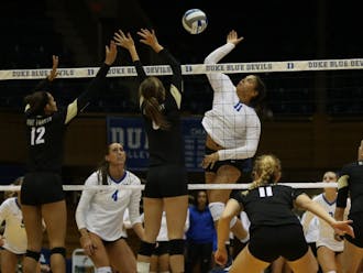Middle blocker Jordan Tucker reached double-digit kills yet again as the Blue Devils avenged an early-season loss to the Cavaliers Saturday.