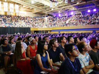 The Class of 2019—one of the most diverse and second-largest in University history—takes in Convocation at Cameron Indoor Stadium.