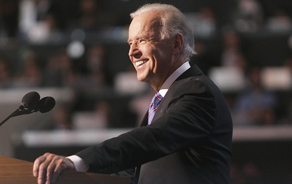 Vice President Joe Biden accepted his nomination for a second term at the 2012 Democratic National Convention in Charlotte Thursday. He spoke before President Barack Obama took the stage.