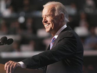 Vice President Joe Biden accepted his nomination for a second term at the 2012 Democratic National Convention in Charlotte Thursday. He spoke before President Barack Obama took the stage.