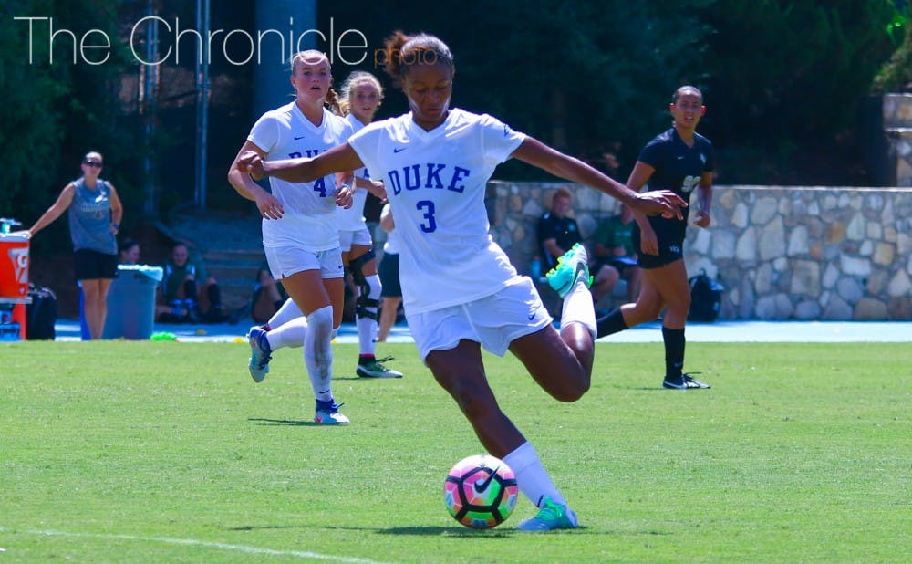 <p>Junior Imani Dorsey has recorded three goals and and an assist through four games, the beneficiary of several feeds from Duke’s outside midfielders.</p>