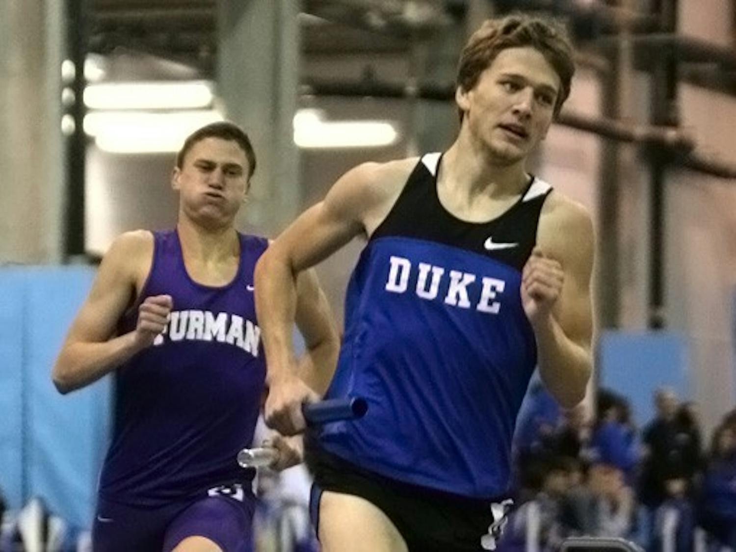 Nate McClafferty’s leg in the distance medley relay helped Duke to a comeback win.
