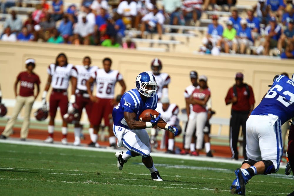 The Blue Devils racked up 257 rushing yards and averaged 5.2 yards per carry in a blowout victory against N.C. Central.