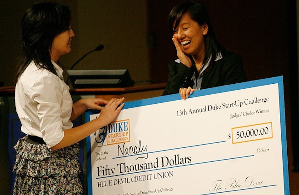 Nanoly won the $50,000 grand prize in the annual Duke Start-Up Challenge Friday.