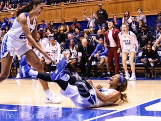 Lambert (right) had been one of the key sparks for Duke's turnaround this season.