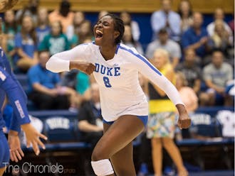 Owokoniran, seen here in 2019, has been racking up stats since her arrival at Duke.