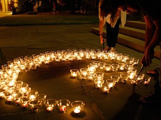 Students  and faculty held a vigil Monday night outside the Duke Chapel to hear firsthand accounts of the wreckage in Pakistan after the  floods.