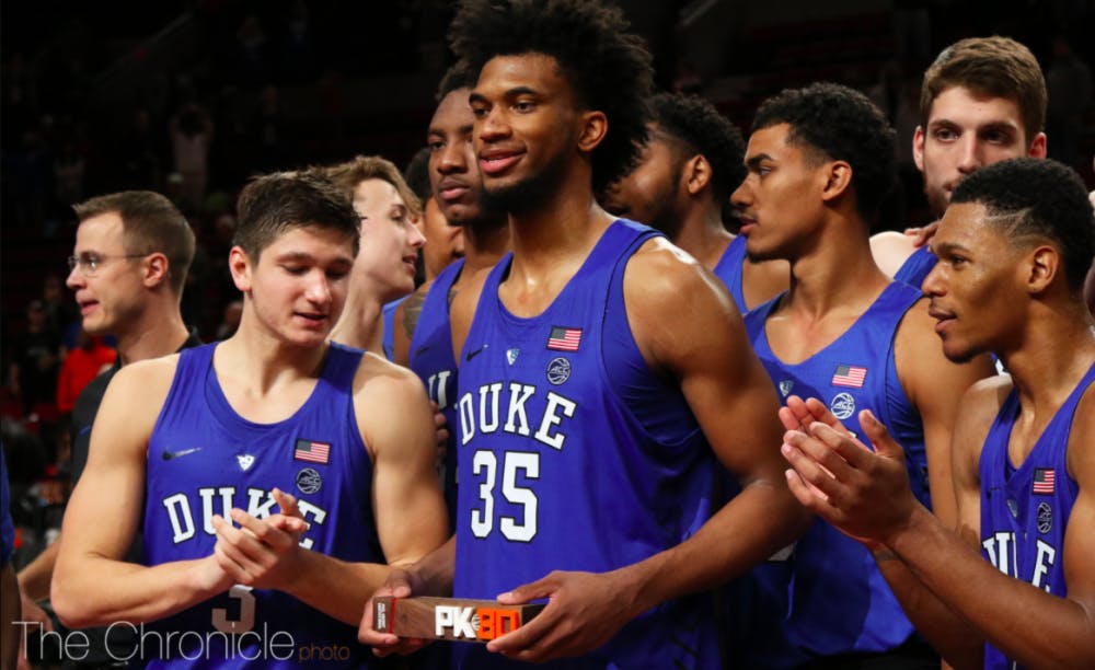 Duke won the PK80 Invitational's Motion Bracket after three come-from-behind victories. 