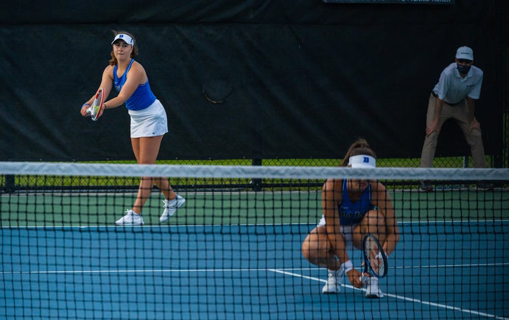 Junior Chloe Beck won two of her three singles matches this past weekend. 