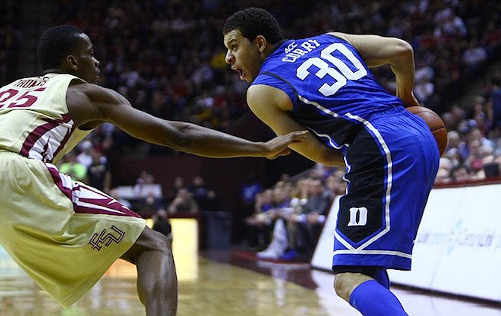 Seth Curry led the Blue Devils with 21 points in their win over Florida State.