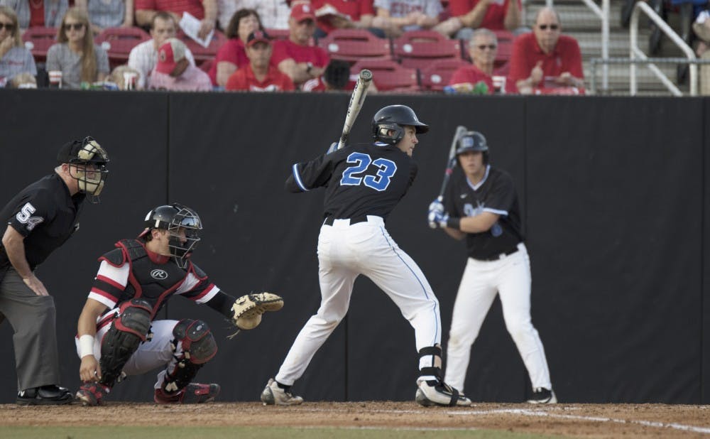 Chris Proctor scored one of Duke's two first-inning runs Friday night, but the Blue Devils were unable to generate any offense after that, going 1-for-9 with runners in scoring position.&nbsp;
