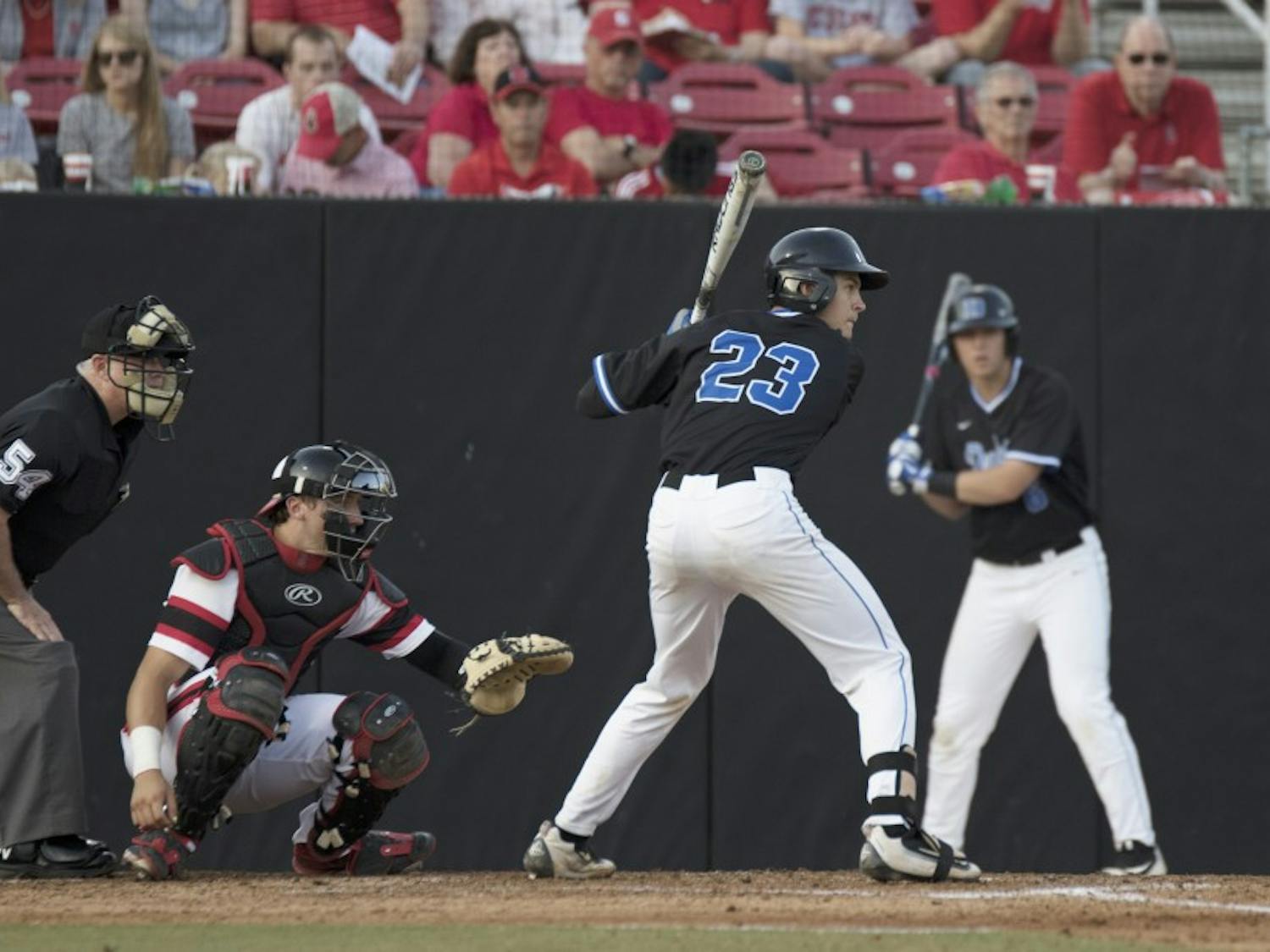 Chris Proctor scored one of Duke's two first-inning runs Friday night, but the Blue Devils were unable to generate any offense after that, going 1-for-9 with runners in scoring position.&nbsp;