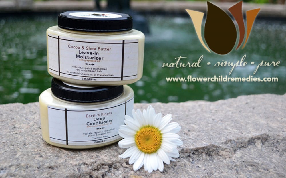 <p>Flower Child Remedies' ingredients&mdash;including yogurt and honey&mdash;make the hair products safe enough to eat.&nbsp;</p>