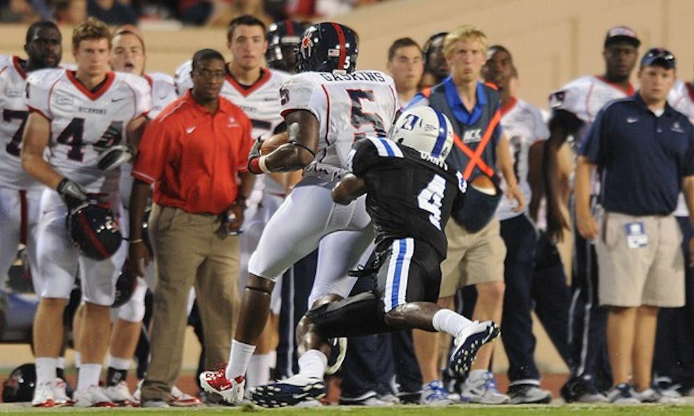 Walt Canty had an interception in Duke’s opener but he faces a much tougher test in Andrew Luck.