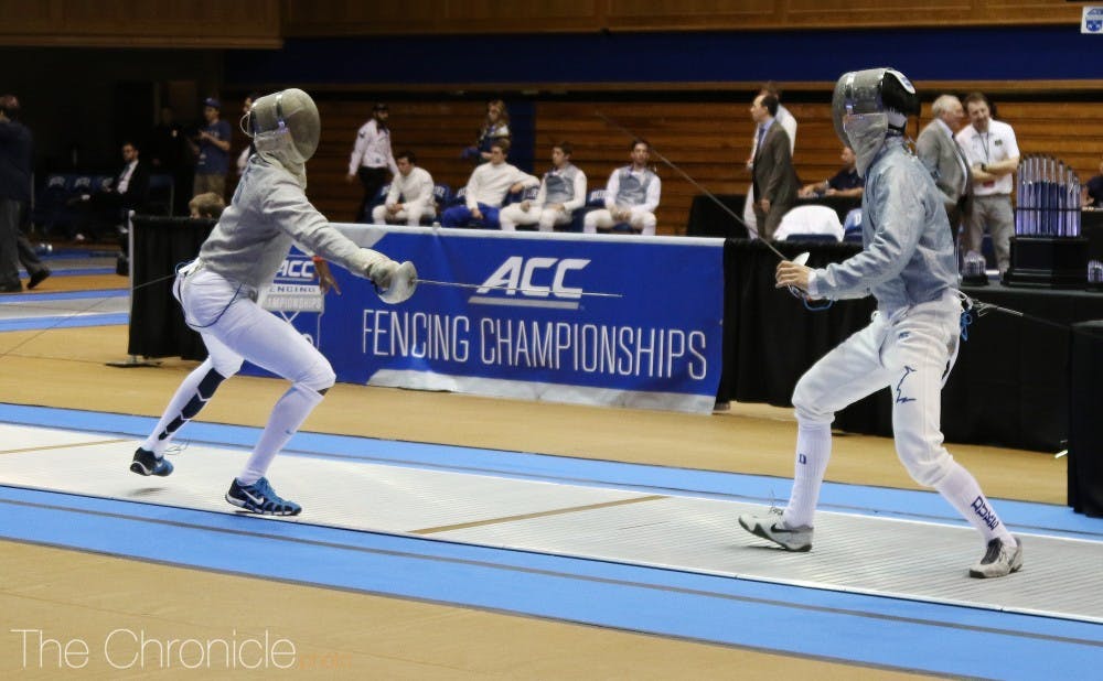 Duke's fencing team was supposed to travel to Cambridge, Mass. this weekend, but had to withdraw from the competition due to weather concerns.