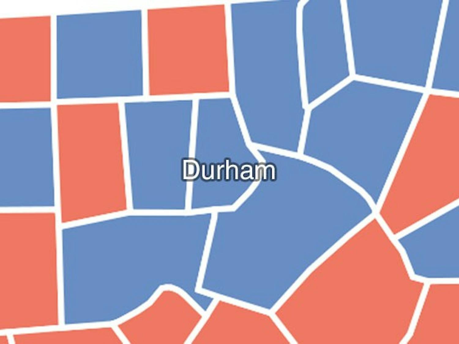 Durham, which has historically voted Democratic, stands out in North Carolina, a traditionally Republican state.