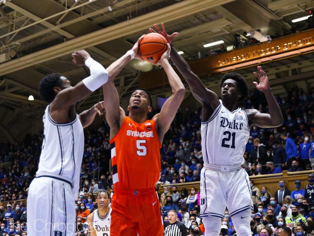 AJ Griffin shot a blazing 5-of-9 from 3-point range in Duke's last game against Syracuse. 