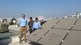 Mike Bergin first saw particles on solar panels on a rooftop of a building at&nbsp;Indian Institute of Technology at Gandhinagar.