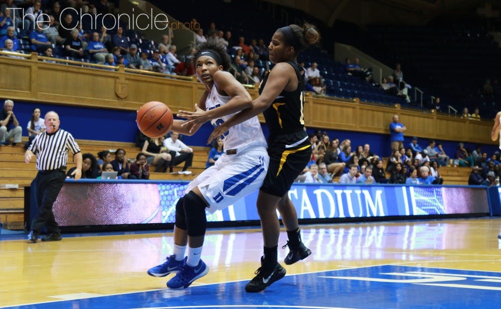 Freshman Crystal Primm scored eight points and grabbed five rebounds in Duke's first exhibition contest Thursday night.