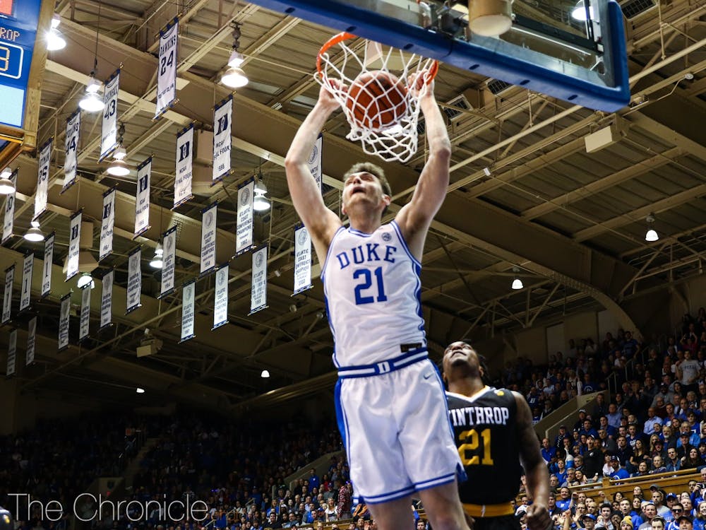<p>Forward Matthew Hurt has taken over scoring duties for the Blue Devils in the first half, tallying 18 points on 6-for-9 shooting.</p>