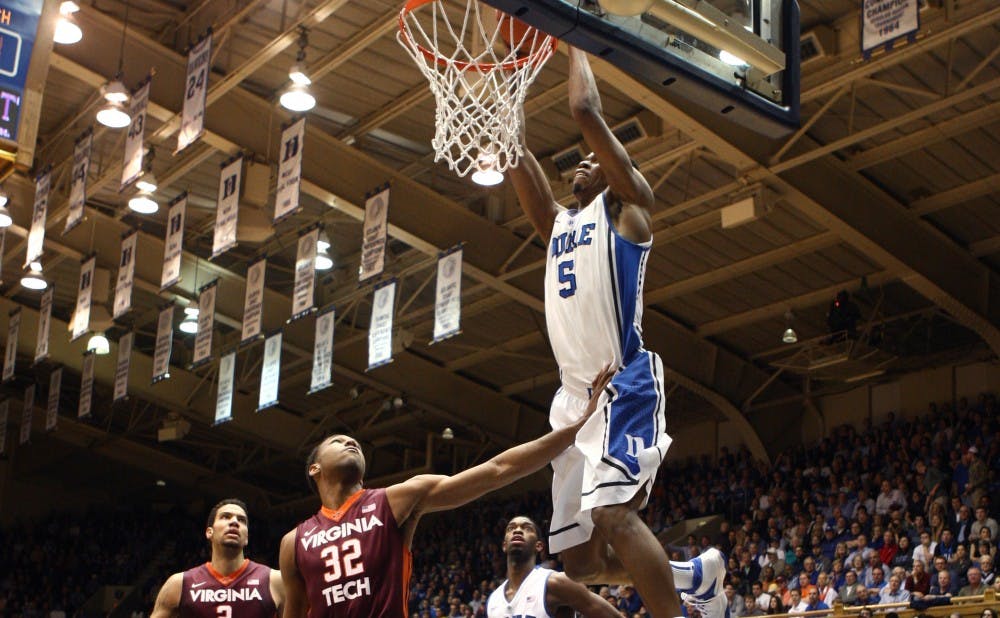 Redshirt sophomore Rodney Hood led all scorers with 21 points as the Blue Devils topped Virginia Tech 66-48.